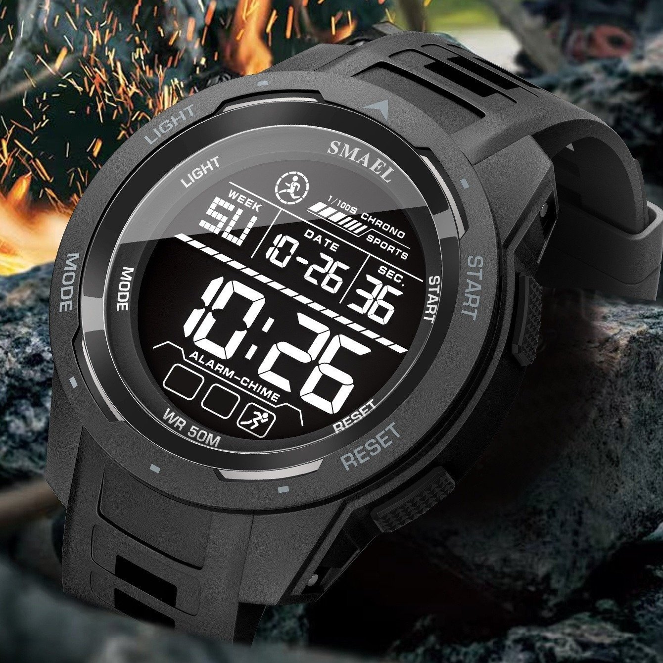 בן לווייתך האולטימטיבי לכל אתגר: שעון ספורט דיגיטלי רב-תכליתי לגברים – תמונה 8