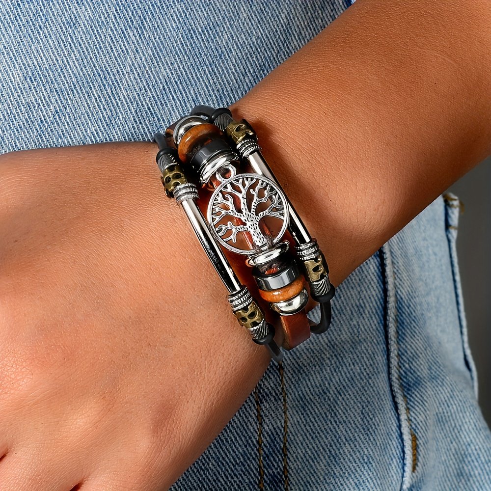 זוהר בוהמי: צמיד עץ המזל מעור אמיתי – תמונה 5