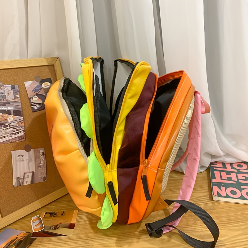 תיק הגב הכיפי: אלגנטיות ופרקטיות עם הדפס גבינה אטרקטיבי! – תמונה 9