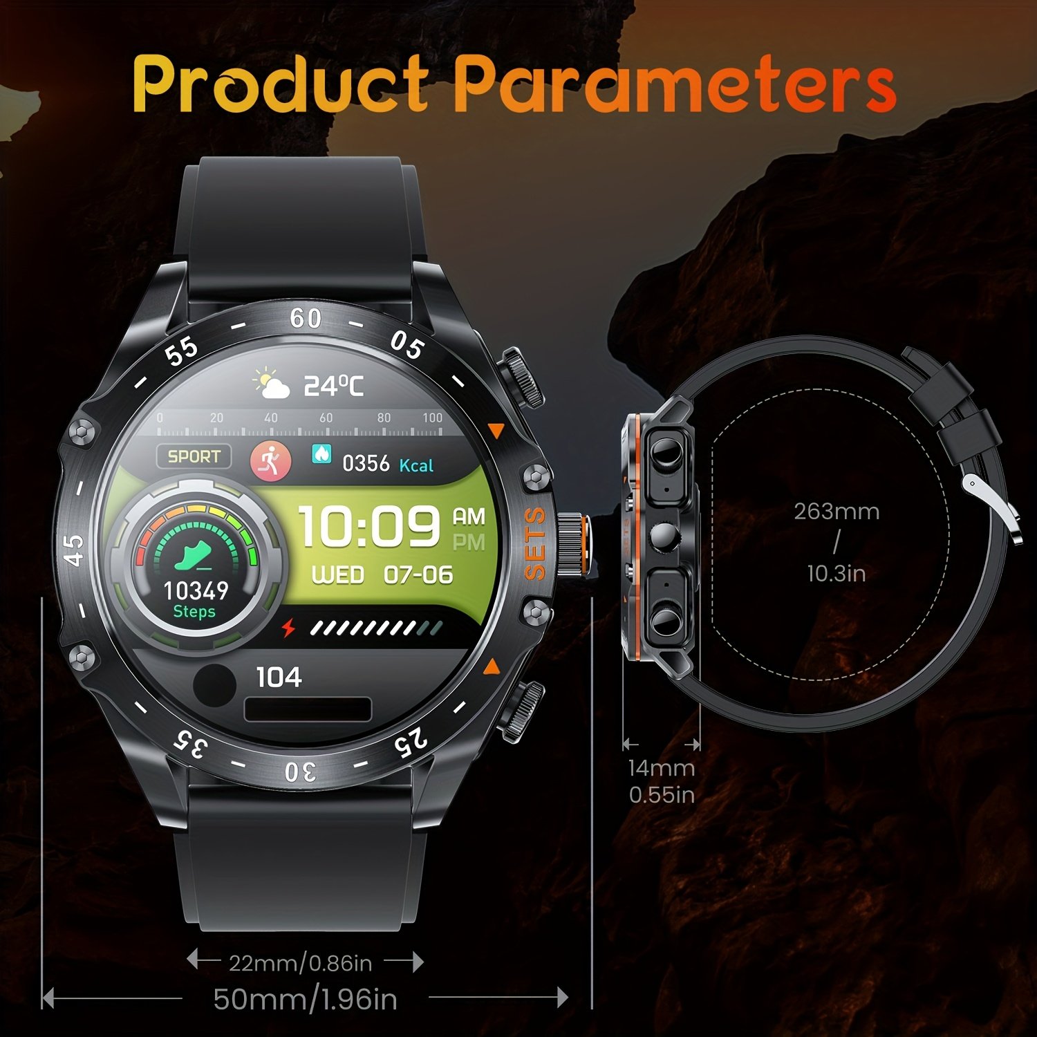 הברק בכל רגע: שעון חכם TAOPON 2 ב-1 עם אוזניות אלחוטיות מובנות! – תמונה 6