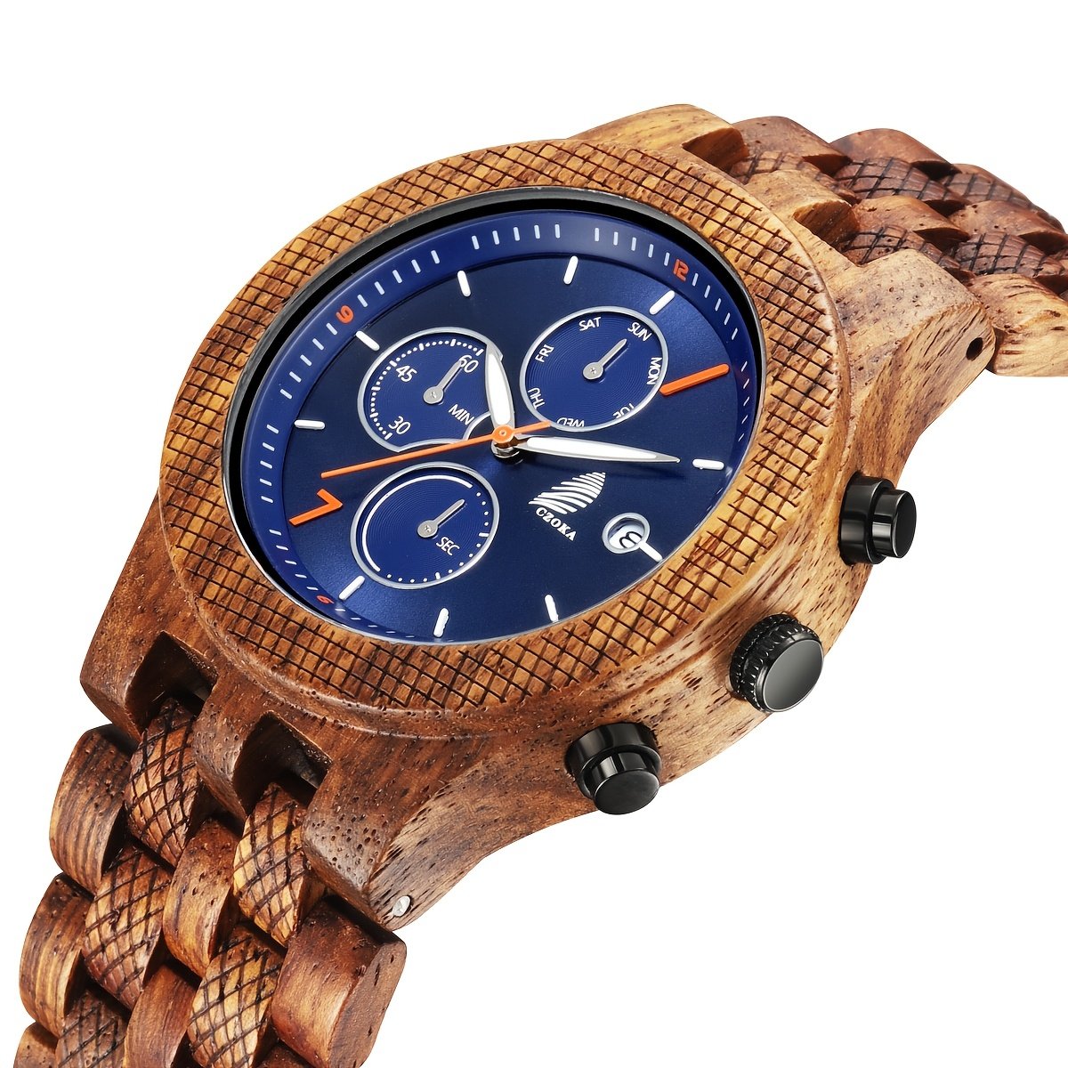 אלגנטיות הטבע המודרני: שעון יד מעץ קוורץ לגבר המיוחד – תמונה 6