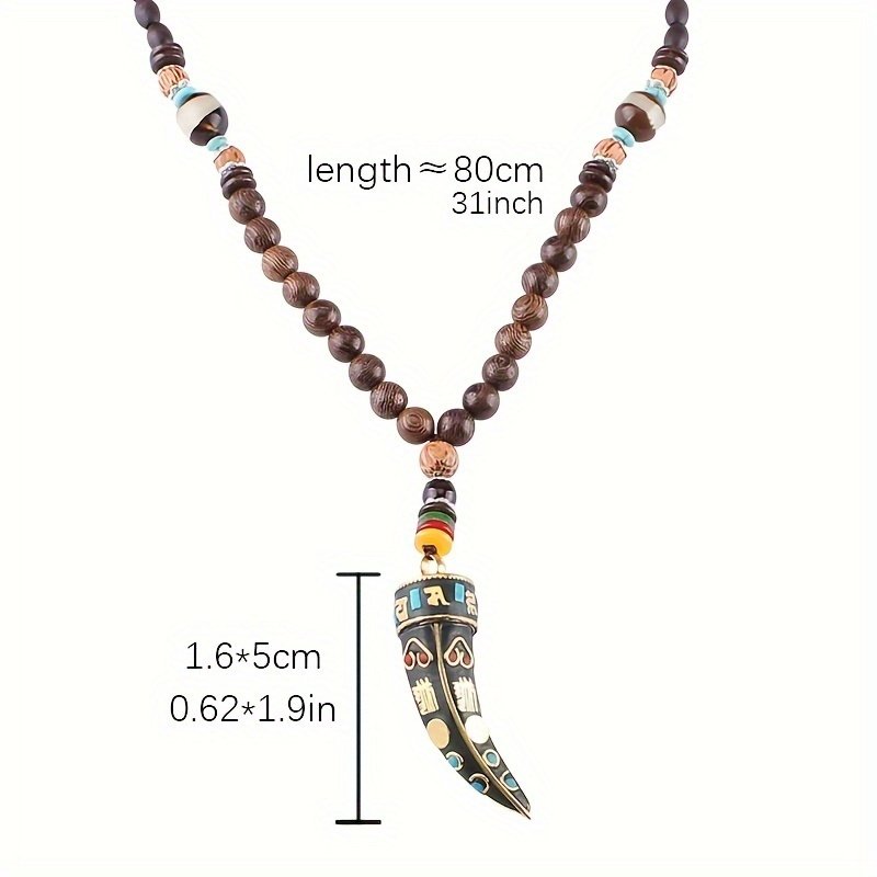 שרשרת רוח שבטית: מגע של אלגנטיות ייחודית עם טורקיז וקנבוס – תמונה 9