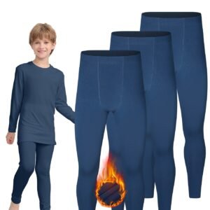 Winter Warmth and Joyful Movement: Boys' 3-Piece Thermal Pants Set