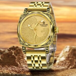 שעון גברים אוטומטי מפוסל: יצירת אמנות המספרת סיפור.