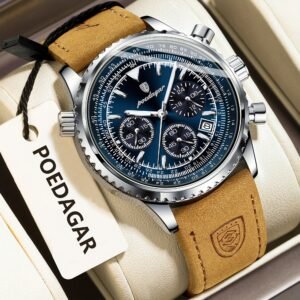 שעון יד לגבר POEDAGAR: אלגנטיות פוגשת עמידות, דיוק שמתלווה לכל הרפתקה!