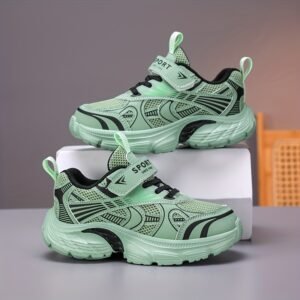 Unleashed Potential: Lightweight Plaid Athletic Shoes for Future Champions!