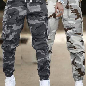 مغامرات لا تتوقف: طقم بناطيل الكارجو المموهة الأنيقة للأولاد (قطعتان)!