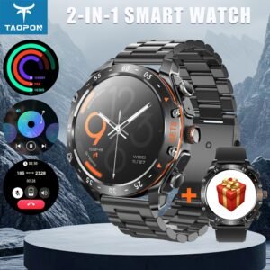 הברק בכל רגע: שעון חכם TAOPON 2 ב-1 עם אוזניות אלחוטיות מובנות!