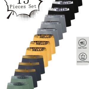 15-Pack Men's Boxers: Modern Design, Ultimate Comfort & Style!