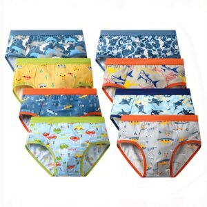 8-Pack Boys' Underwear: Charming Cartoon Designs for Joy & Comfort!