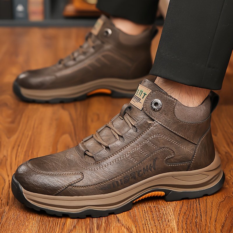 Elegant Warmth, Confident Step: Men's Leather Shoes for Daily Adventures - Image 10