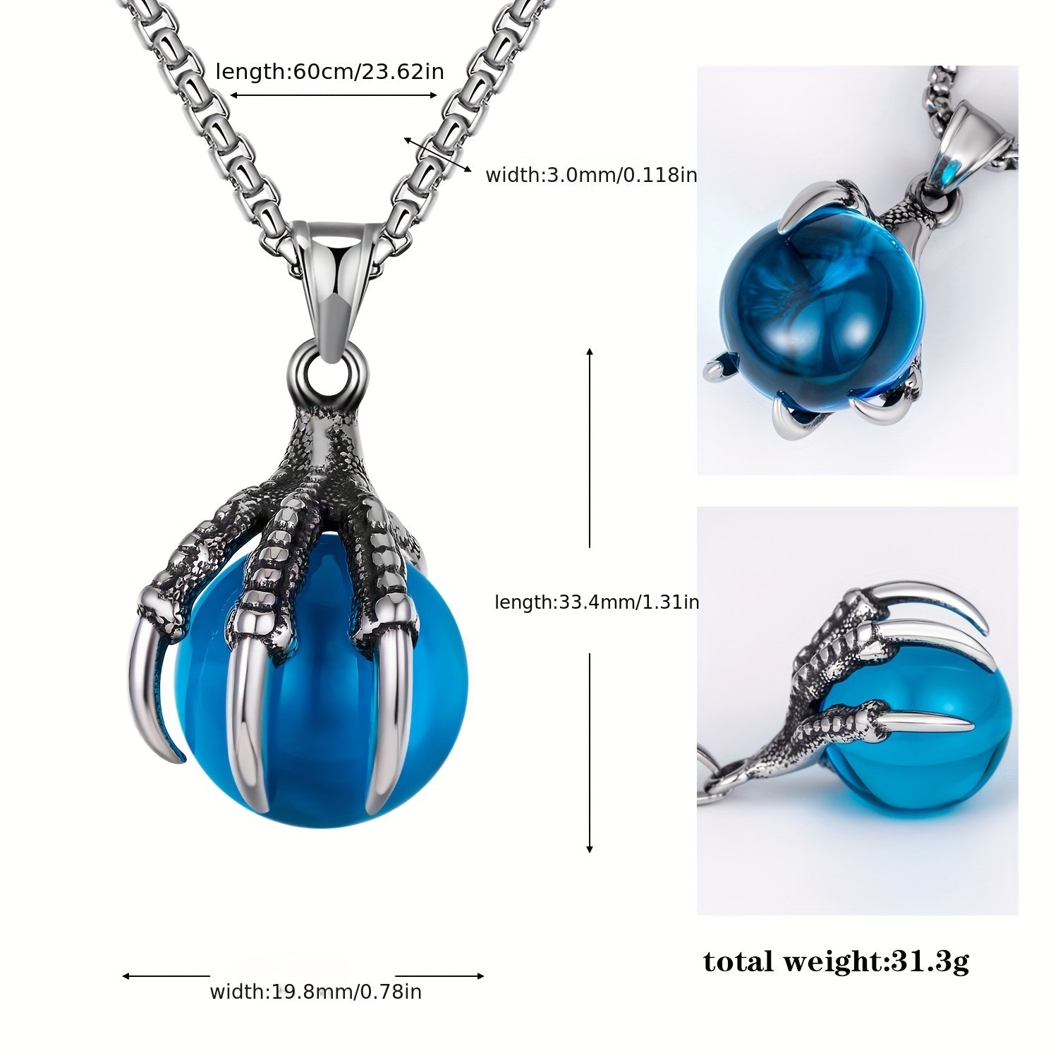 אגרוף הדרקון האגדי: שרשרת גברית אלגנטית ונועזת – תמונה 7