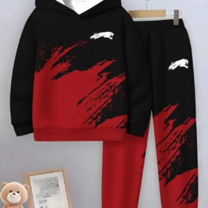 مرح وأناقة: طقم هودي الأولاد برسومات كرتونية ساحرة!