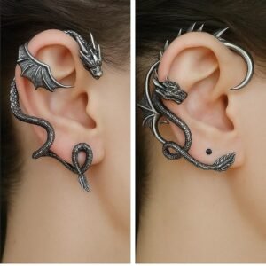 עגילי הדרקון הכפול: הצהרה אופנתית בלתי נשכחת!