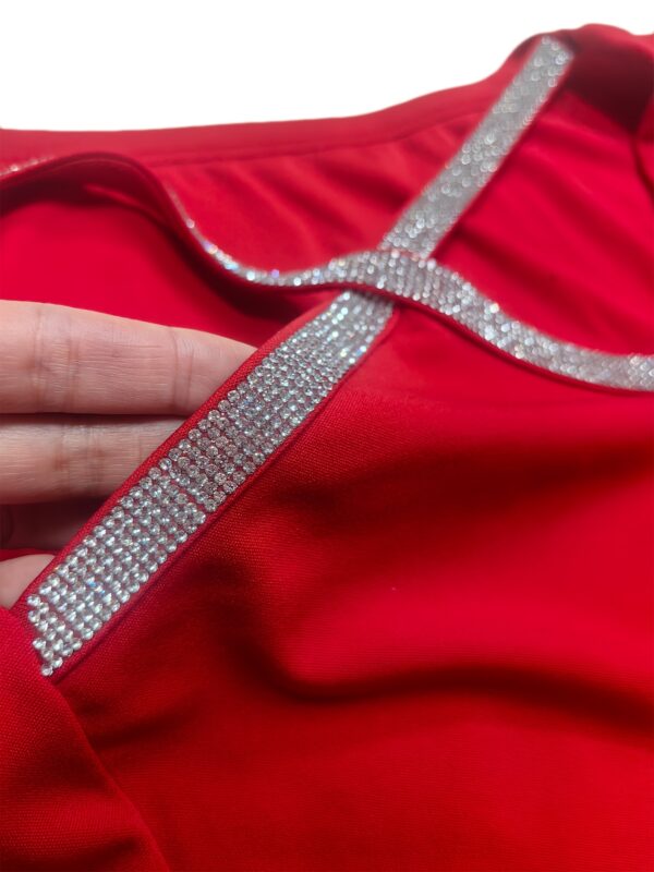 Women Fashionable Solid Color S Cross Design Dress, Elegant Evening Party Dress Maxi Women Outfit - Image 4