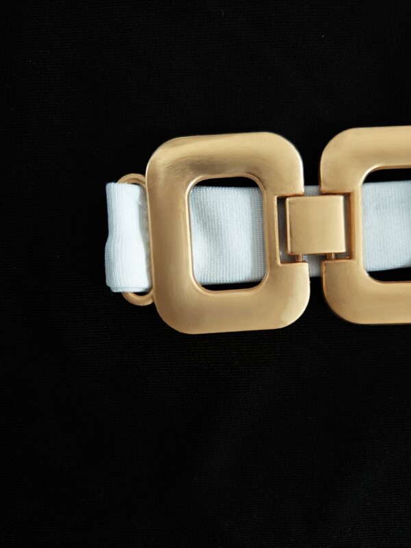 Stylish Waist-Cinching Dress with Metal Buckle for a Effect - Image 11