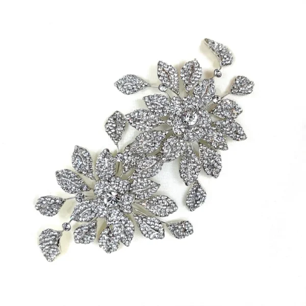Bridal Rhinestone Flower Hair Comb Wedding Head Jewelry Hairband for Women Bridesmaid Party Luxury Crystal Hair Accessories Gift - Image 2