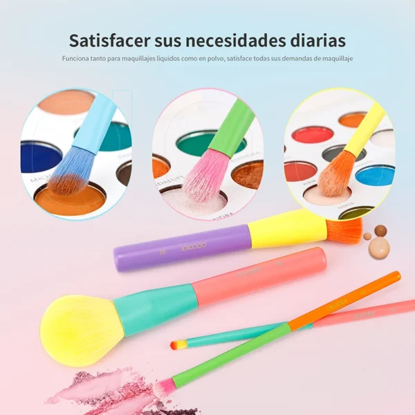 Docolor Colorful Makeup brushes set Cosmetic Foundation Powder Blush Eyeshadow Face Kabuki Blending Make up Brushes Beauty Tool - Image 5