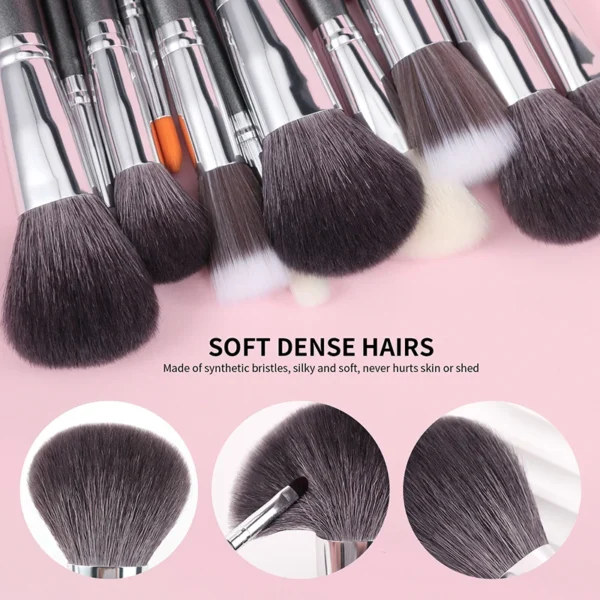Docolor Makeup brushes set 29pcs Professional Natural hair Foundation Powder Contour Eyeshadow make up brushes with PU Leather - Image 4