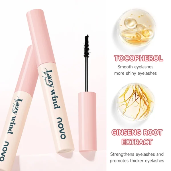 Volumizing And Lengthening Mascara - Curl, Smudge-Proof, Sweat-Proof, Quick-Drying, Long-Lasting, Vitamin E And Ginseng Extract - Image 5