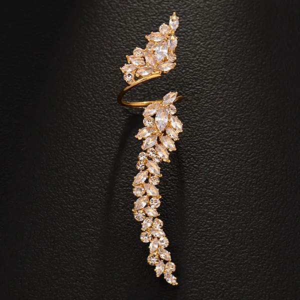 Stonefans Luxury Open Rings for Woman Engagement Elegant Rhinestone Rings Jewelry White Crystal Adjustable Party Prom Wedding - Image 3