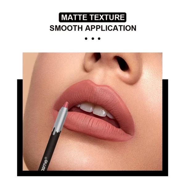 12pc Matte Lip Liners Set, 12 Assorted Colors, Gift Set, Long-Lasting - Image 4