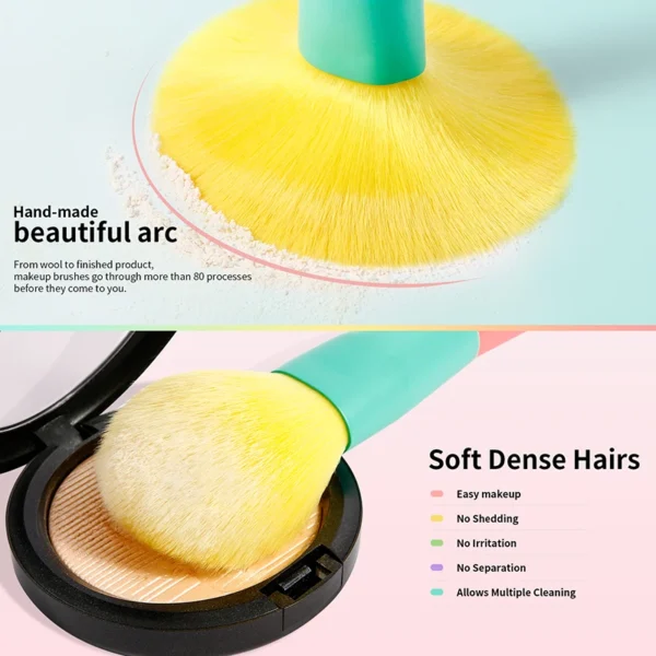 Docolor Colorful Makeup brushes set Cosmetic Foundation Powder Blush Eyeshadow Face Kabuki Blending Make up Brushes Beauty Tool - Image 3