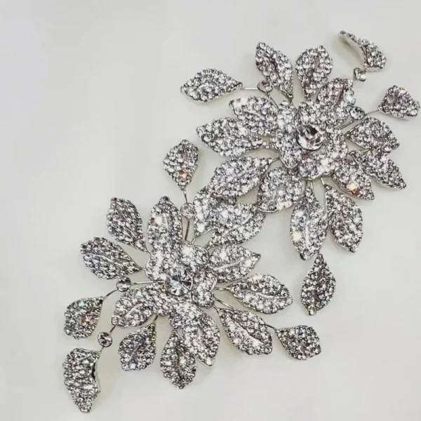 Bridal Rhinestone Flower Hair Comb Wedding Head Jewelry Hairband for Women Bridesmaid Party Luxury Crystal Hair Accessories Gift - Image 4