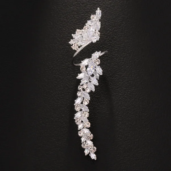 Stonefans Luxury Open Rings for Woman Engagement Elegant Rhinestone Rings Jewelry White Crystal Adjustable Party Prom Wedding - Image 4