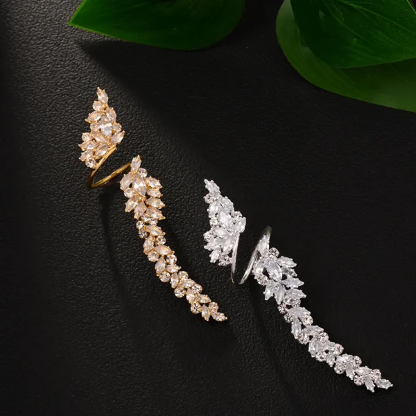 Stonefans Luxury Open Rings for Woman Engagement Elegant Rhinestone Rings Jewelry White Crystal Adjustable Party Prom Wedding - Image 6