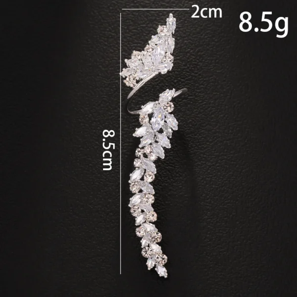 Stonefans Luxury Open Rings for Woman Engagement Elegant Rhinestone Rings Jewelry White Crystal Adjustable Party Prom Wedding - Image 2