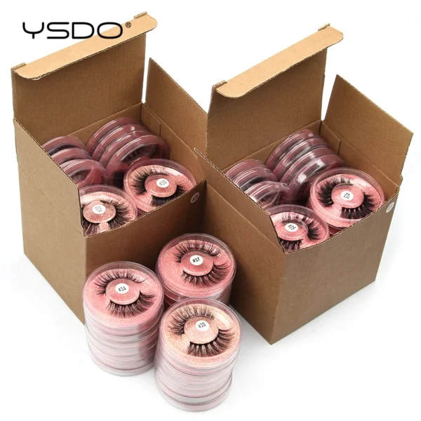 YSDO 10/20 Pairs fluffy mink eyelashes wholesale natural long 3d false mink lashes hand made fake eyelashes makeup faux cilios - Image 4