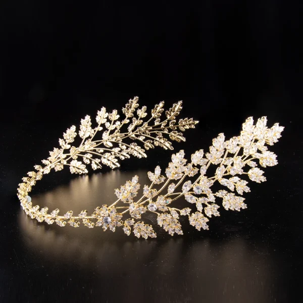 YCDZSWWL INS Style Full Cubic Zirconia Crystal Headband Bride Headpiece Diadem Ladies Crown Tiaras Wedding Hair Accessories - Image 5