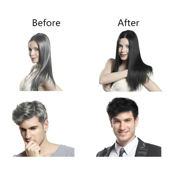 25ml 10Pcs Black Hair Shampoo 5 Mins Dye Hair Into Black Herb Natural Faster Black Hair Restore Colorant Shampoo Treatment - Image 4