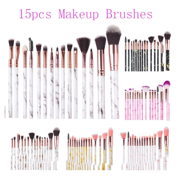 NEWCOME 5/7/15/20Pcs Makeup Brushes Tool Set Cosmetic Powder Eye Shadow Foundation Blush Blending Beauty Make Up Brush Maquiagem - Image 3