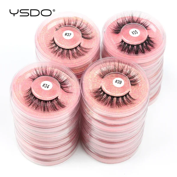 YSDO 10/20 Pairs fluffy mink eyelashes wholesale natural long 3d false mink lashes hand made fake eyelashes makeup faux cilios - Image 2