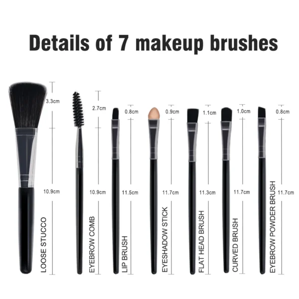 NEWCOME 5/7/15/20Pcs Makeup Brushes Tool Set Cosmetic Powder Eye Shadow Foundation Blush Blending Beauty Make Up Brush Maquiagem - Image 4