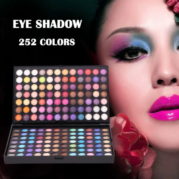 252 Color Eyeshadow Palette Shimmer Glitter Matte Eye Shadow Plate Makeup Box Set Eye Make Up Products Beauty Косметика For Eye - Image 2