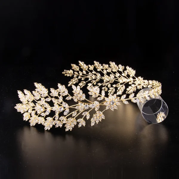 YCDZSWWL INS Style Full Cubic Zirconia Crystal Headband Bride Headpiece Diadem Ladies Crown Tiaras Wedding Hair Accessories - Image 3