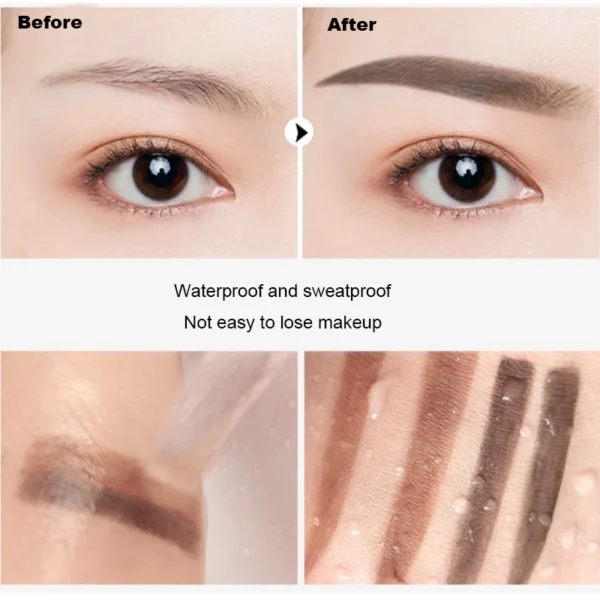 Eyebrow Powder Stamp Tint Stencil Kit Cosmetics Professional Makeup Waterproof Eye Brow Stamp Lift Eyebrow Enhancers Stencil Kit - Image 4