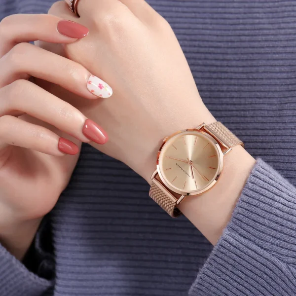Drop Shipping A++++ Quality Stainless Steel Band Japan Quartz Movement Waterproof Women Full Rose Gold Ladies Luxury Wrist Watch - Image 6