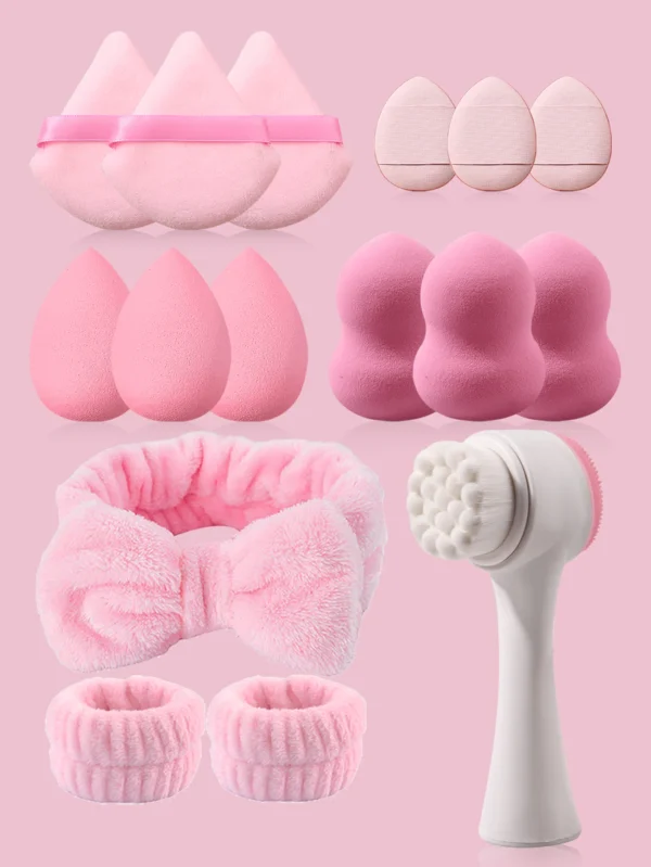 1-16Pcs Cosmetic Puff Makeup Sponge Beauty Egg Face Wash Brush Wash Face Headband Wristband Make Up Accessories - Image 2