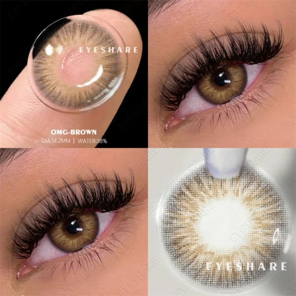 EYESHARE 1 Pair Natural Colored Contact Lenses for Eyes Chocolate Lenses Fashion Gray Contact Lens Yearly Color Eye Contacts - Image 4