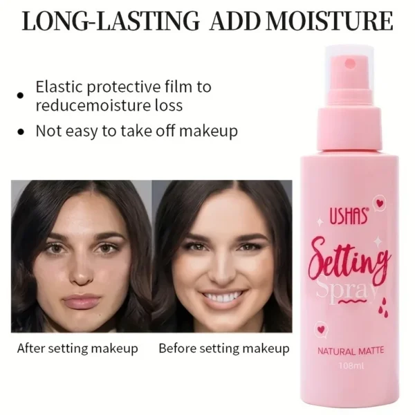 USHAS108ML Setting Spray Waterproof Sweatproof Long-Lasting Moisturizing Oil-Control & Hydrating Makeup Fixer - Image 4