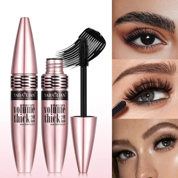 3D Fiber Mascara, Black Mascara, Non-Smudged, Long-Lasting Waterproof, Thick Mascara, Light Luxury Mascara