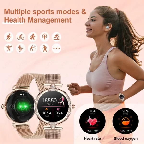 LIGE Smart Watch Women Bluetooth Call HeartRate Blood Pressure Monitoring Smartwatches Waterproof Men Smartwatch For IOS Android - Image 3