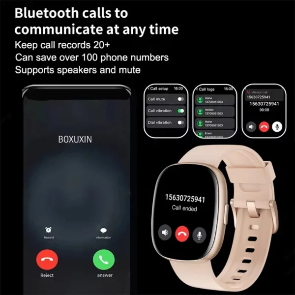 For Huawei Xiaomi Smart Watch Men Women Heart Rate 1.83 Inch AMOLED Screen Waterproof Bluetooth Call Sports Smart Watch 2024 New - Image 3