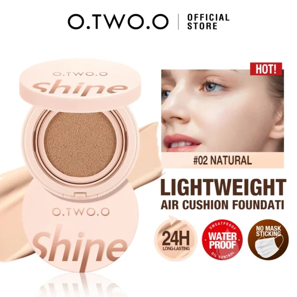 O.TWO.O 2pcs Face Makeup Set Primer Air Cushion BB Cream Invisible Oil-control Pore Soft Focus Long-lasting Brightskin Cosmetics - Image 3