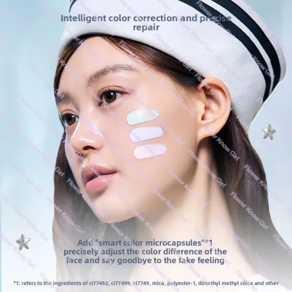 Makeup Flower Knows Shell Pearl Collection Primer Coloring Makeup Base Face Milk Brightening and Holding Make Up Concealer - Image 6