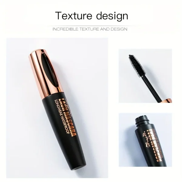 4D Lash Mascara Black Eye Lashes Waterproof & Smudge-Proof Long-Lasting No Flaking Natural No Clumping, All Day Exquisitely Full - Image 4